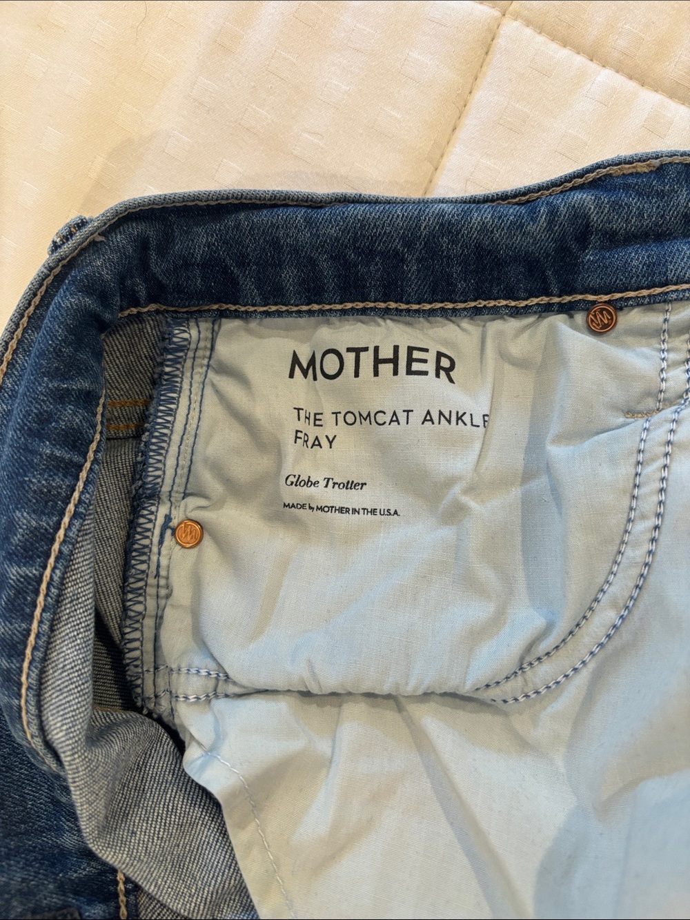 Mother Distressed Blue Denim Jeans - Picture 5 of 5